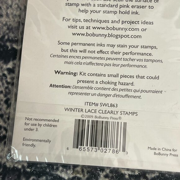 Bo Bunny WINTER LACE Snowflakes Clear Acrylic Stamps SWL863 - Picture 7 of 7